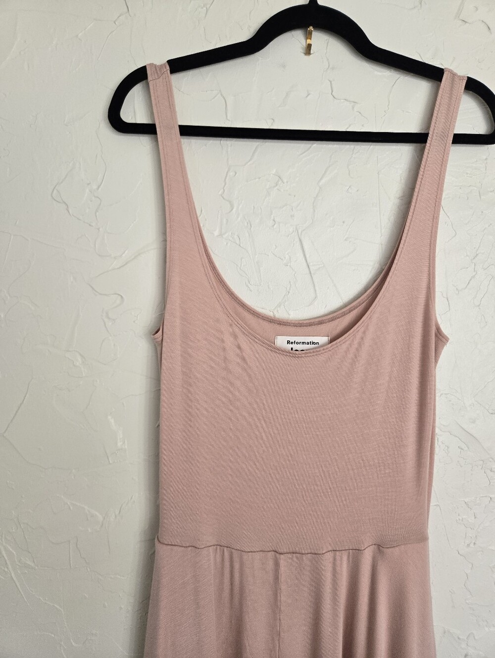 Reformation Blush Scoop Neck Rou Midi Jersey Soft Dress, M - Picture 4 of 13